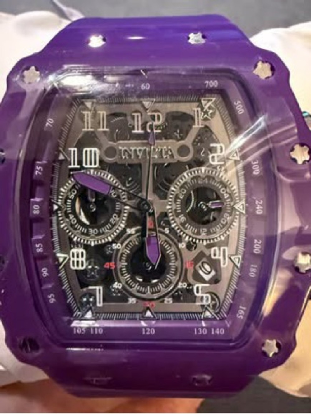 Invicta Purple Rain Transparent Chronograph Watch